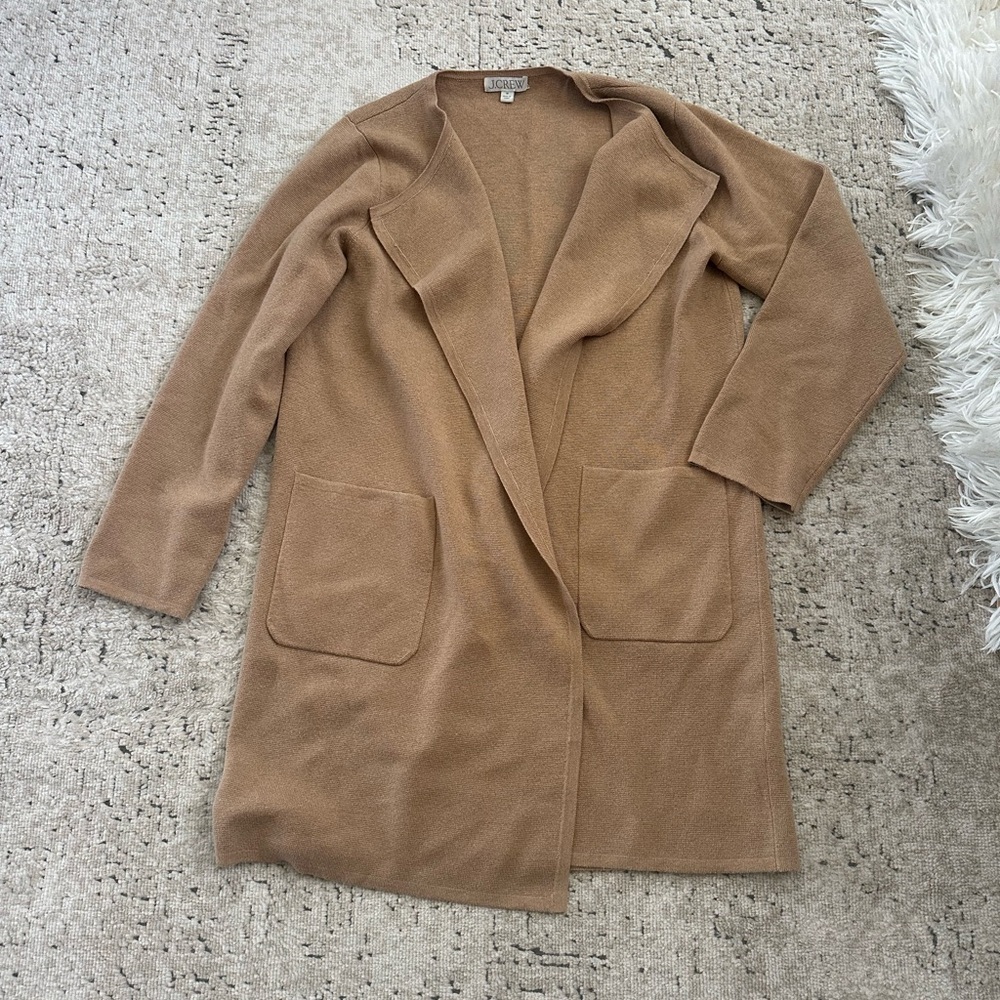 J. Crew Long open-front cardigan sweater